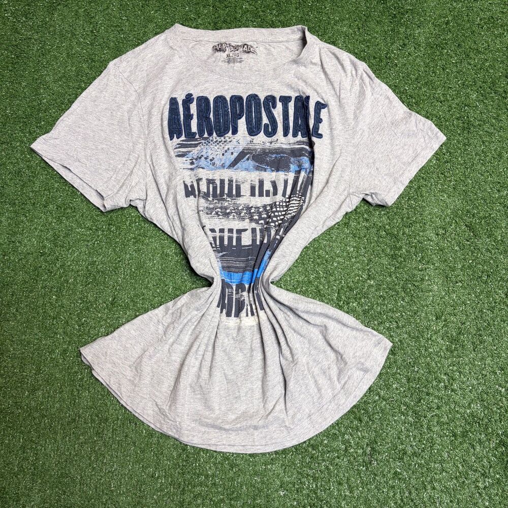 Aeropostale Single Stitch T‑Shirt Men’s XL Gray Vintage Style Tee